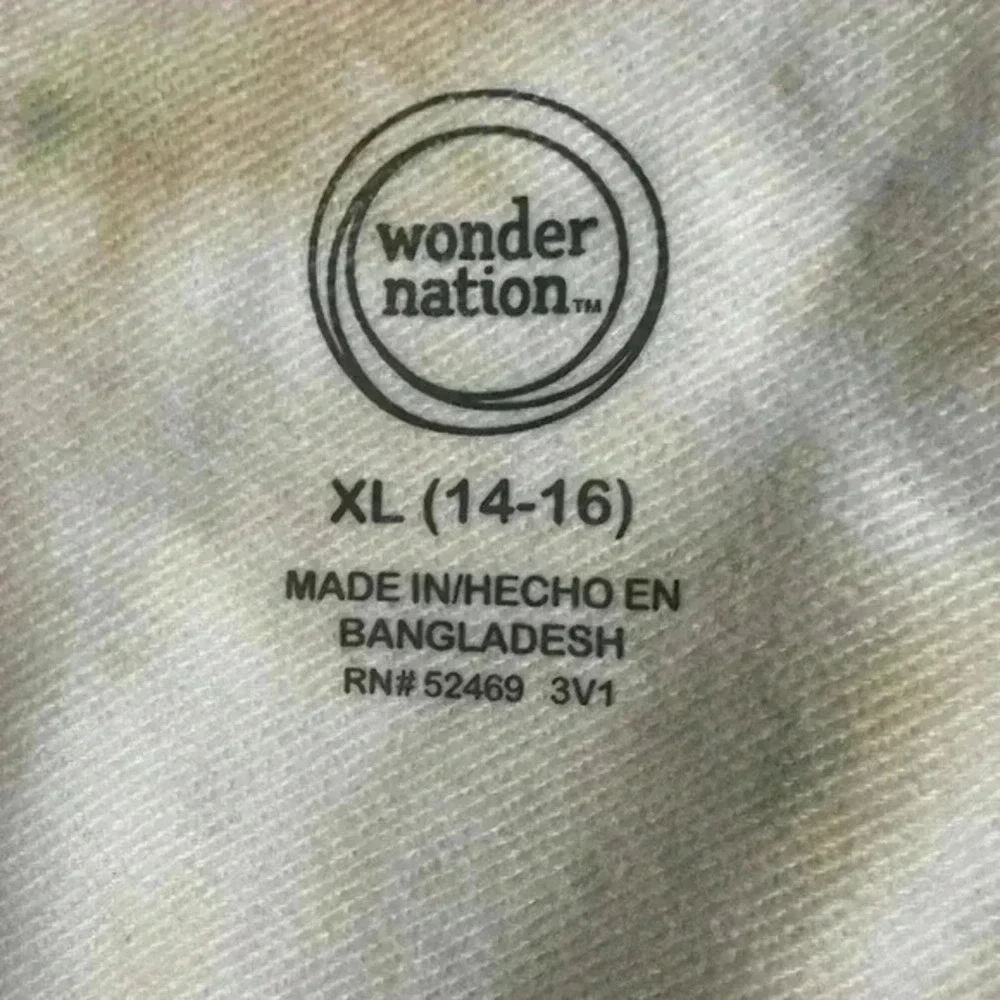 Wonder Nation Kids Tie Dye Long Sleeve Button Up‎ Shirt Jacket XL 14-16